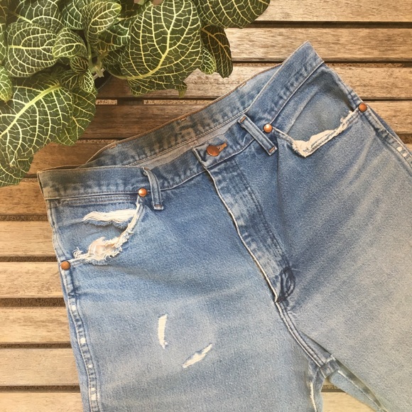 Wrangler Denim - Wrangler Distressed High Rise Denim